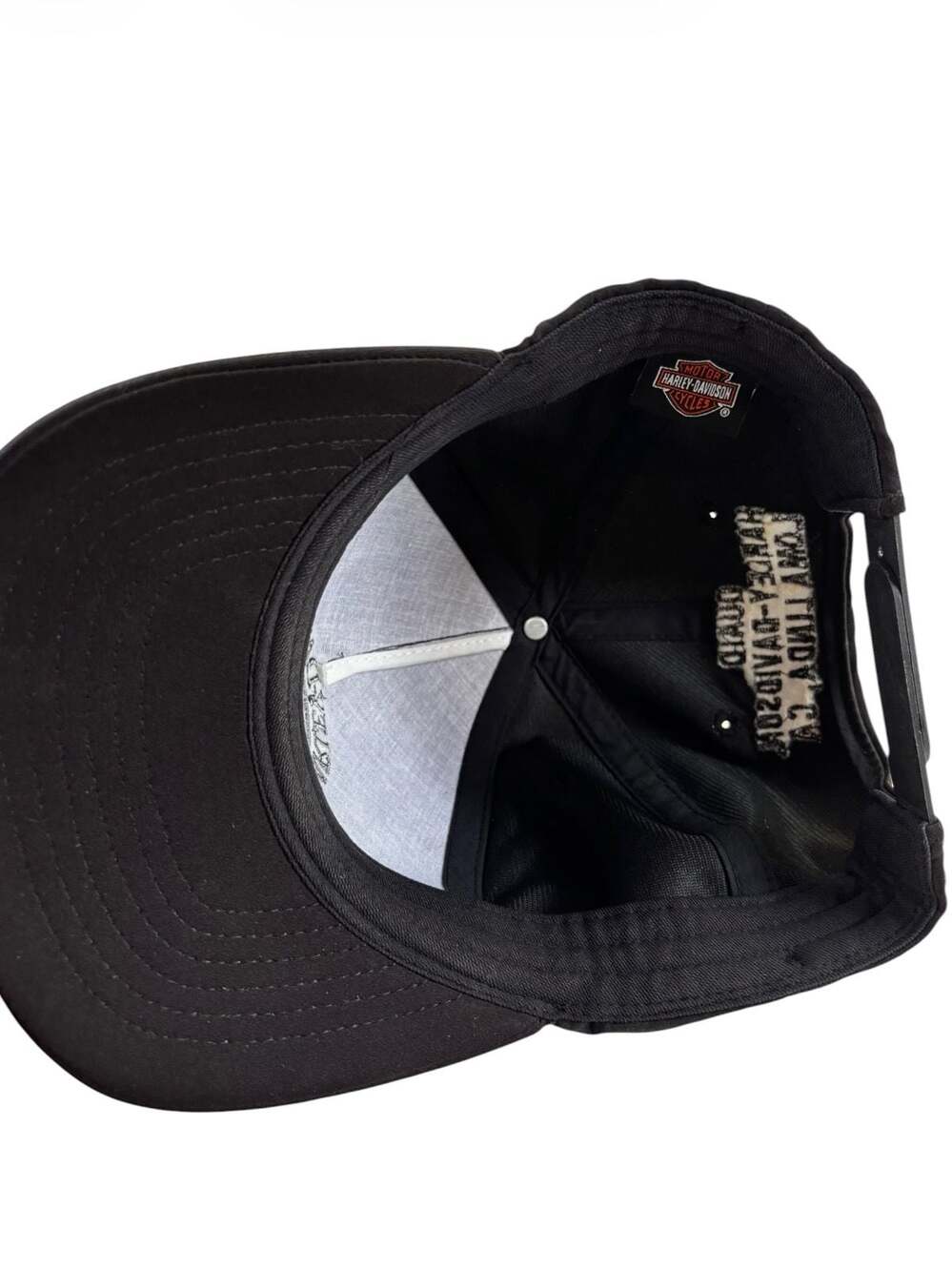 Harley-Davidson Quaid Loma Linda CA Skull Logo Snapback Hat - Picture 4 of 6